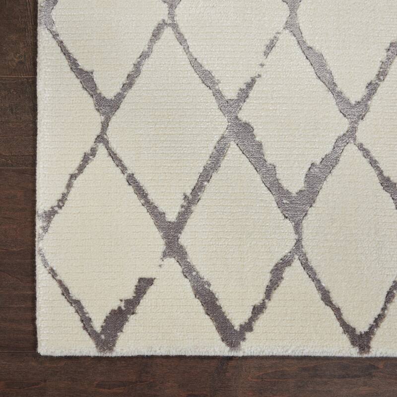Nourison Twilight Contemporary Geometric Trellis Area Rug