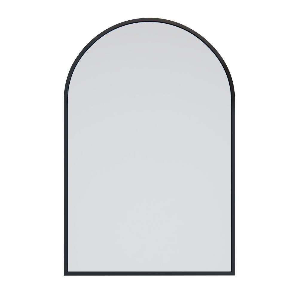 Glass Warehouse Arched Stainless Steel Framed Wall Mirror