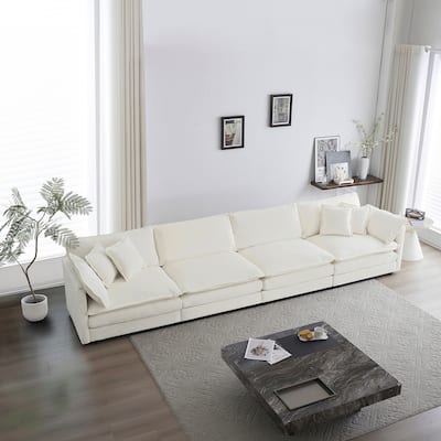 Combination Modular Chenille 4 Seat Sofa Couch for Living Room