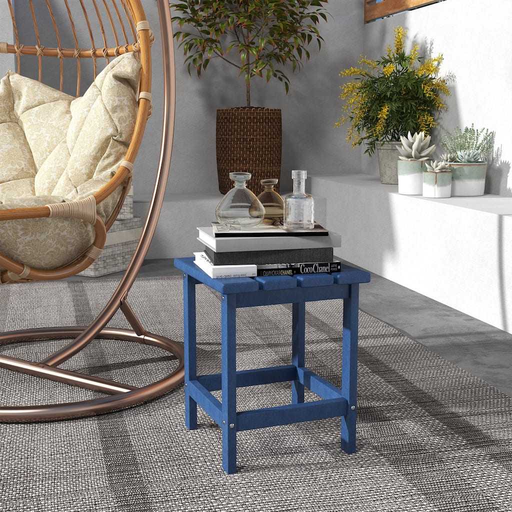 Weather Resistant 15" Outdoor HDPE End Table