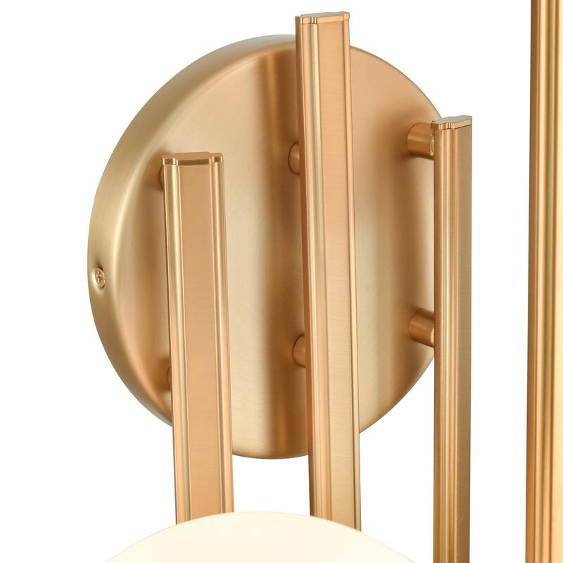 Elk Home Caroline Brushed Gold With Opal Glass 3 Light Sconce