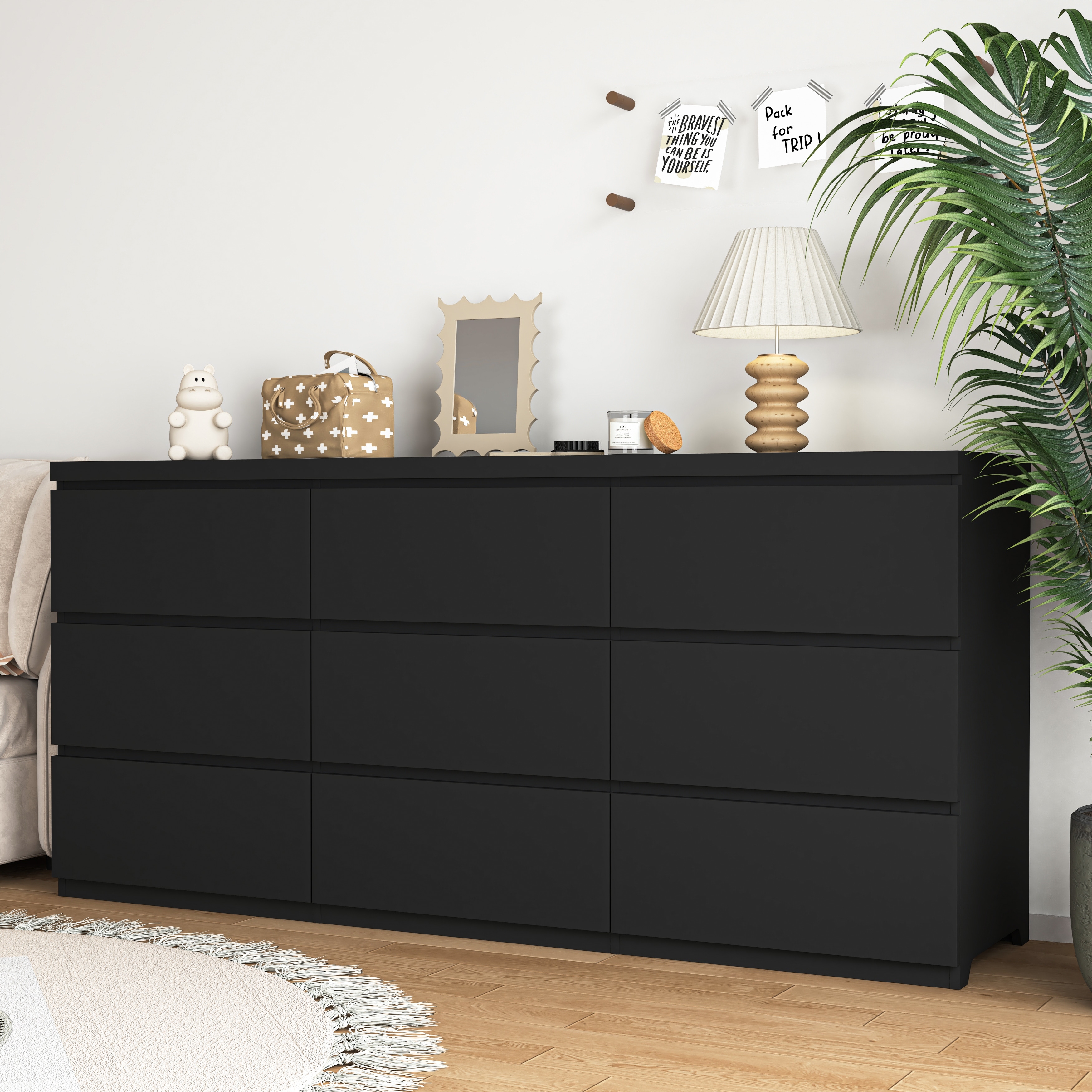 black malm dresser Ikea Fresh Start Furniture Co This high gloss dresser can be matched with various themed homes Spacious Storage Black IKEA MALM 6-drawer dresser