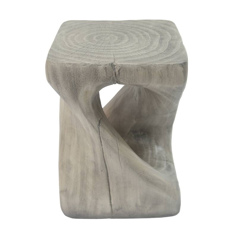 Twist A Twisted Spiral With A Hollow Interior Shape Side Table,Wood-Like Texture