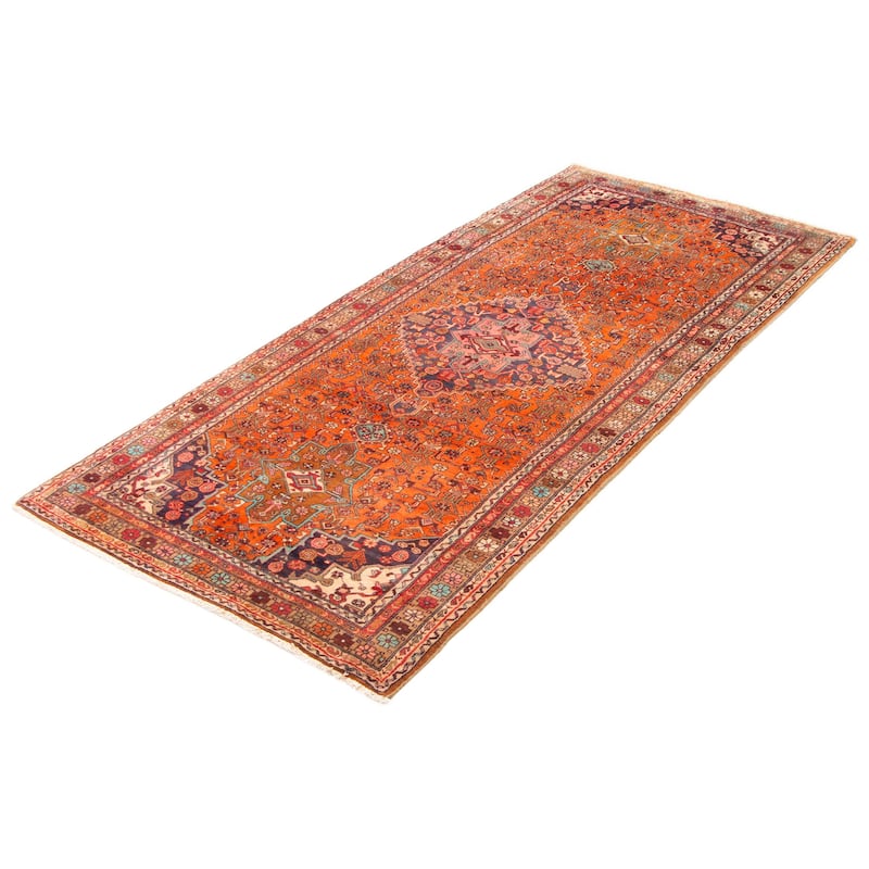 ECARPETGALLERY Hand-knotted Konya Anatolian Burnt Orange Wool Rug - 4'4 x 9'8