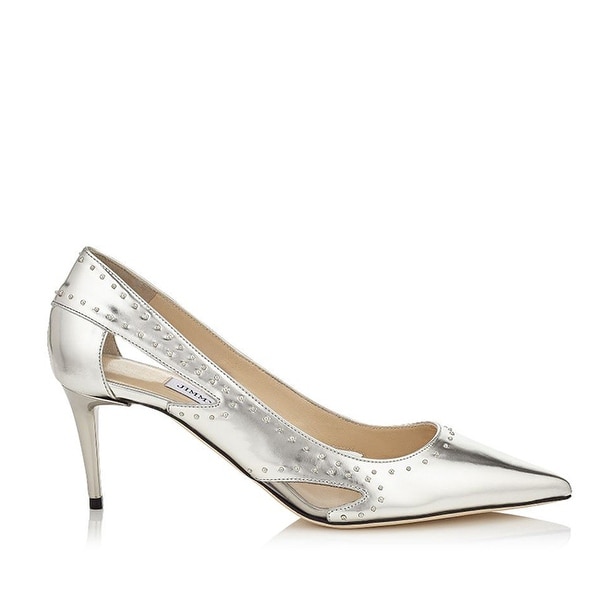 Jimmy Choo Vienna 65 Silver Studded Pumps. Opens flyout.