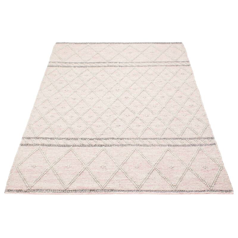 ECARPETGALLERY Braid weave Sienna Grey Wool Rug - 6'0 x 9'0