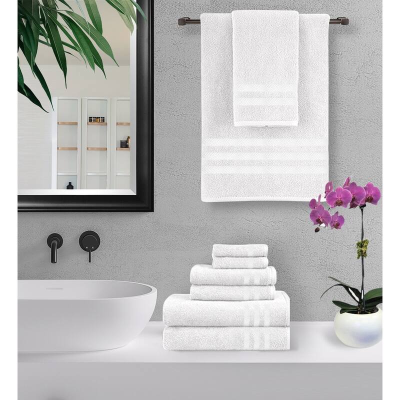 Home Sweet Home 6-Piece 650 GSM Cotton Bath Towel Set