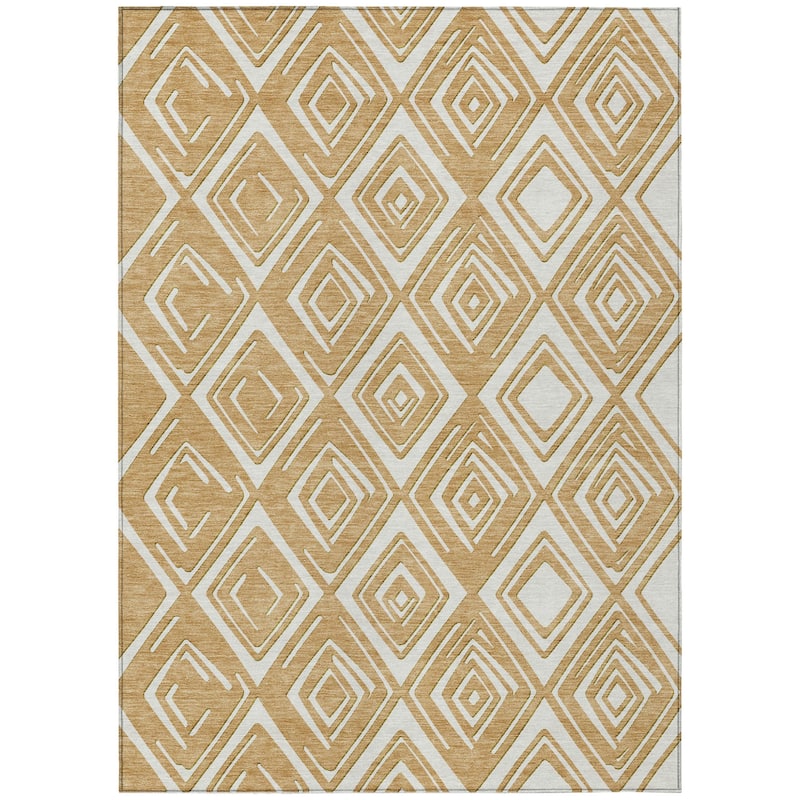 HomeRoots Geometric Transitional Rectangle Outdoor Rug