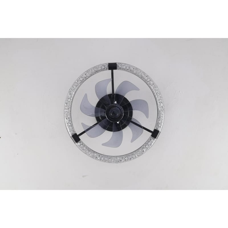 20" Ceiling Fans with Kit, LED Light Source and Remote Control, 3000-6500K Dimmable Modern Flush Mount LED Fan Light