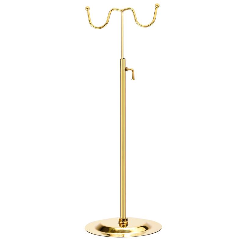 16.1"-28.7" Purse Display Stand, Adjustable Double Hook Handbag Holder