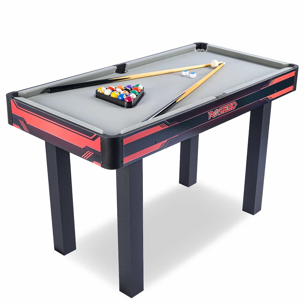 ProMounts 48" Pool Table Set with Velvet Top & Solid Cue Sticks