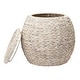 preview thumbnail 72 of 74, Household Essentials Handwoven Barrel Wicker Storage Basket Side Table - 17.0"L x 17.0"W x 19.0"H