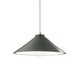 preview thumbnail 49 of 64, Justice Design Group Flare 1-Light Pendant White Cord/Pewter Green/Polished Chrome