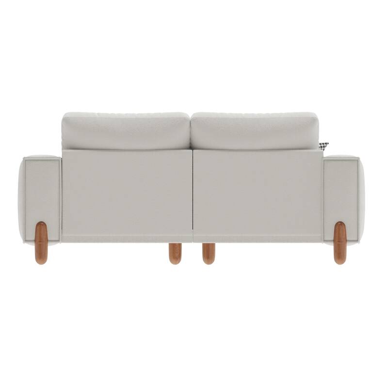 Modern Upholstered Sofa Tufted Couch with Square Arm
