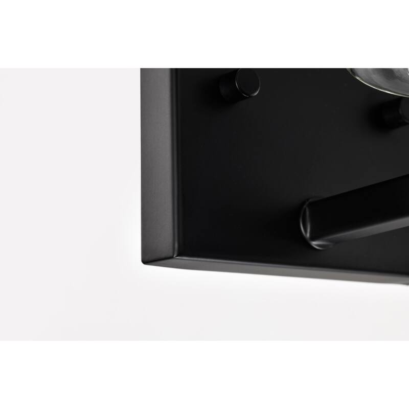 Clarksville 1 Light Vanity Matte Black with Clear Glass