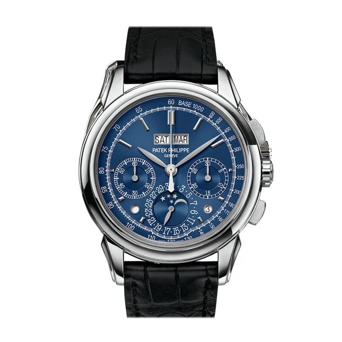 Patek Philippe Pre-Owned Perpetual Calendar Chronograph Men's Watch - Blue - 41mm