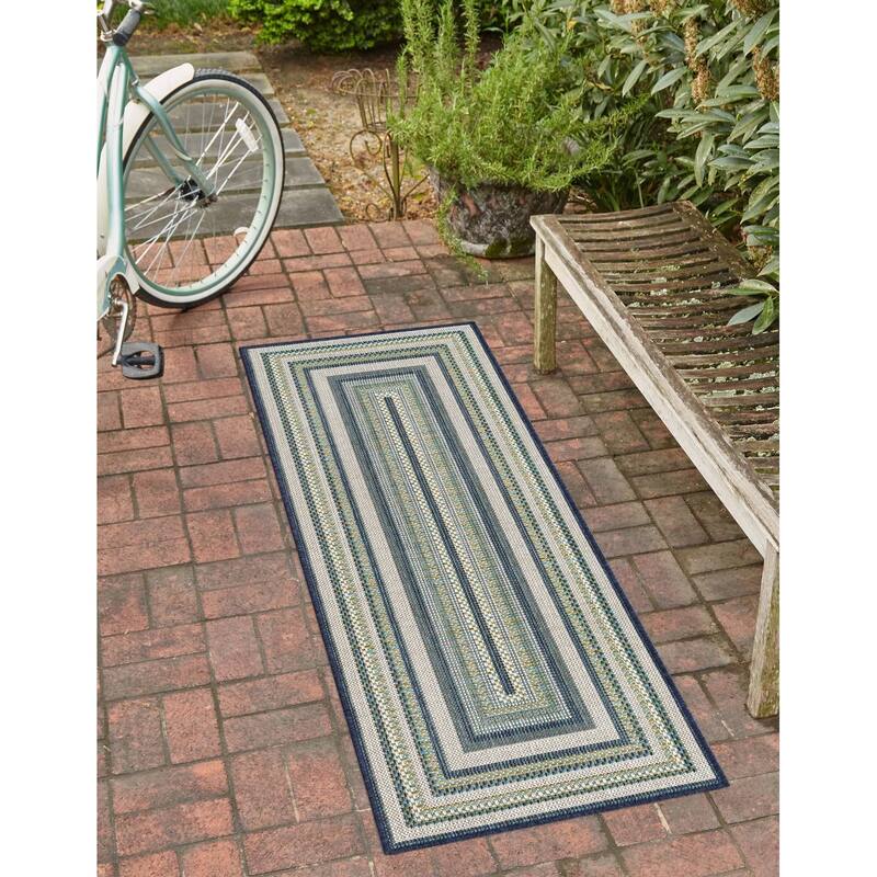 Outdoor Atelier Collection Area Rug - Blue - 2'x3'11"
