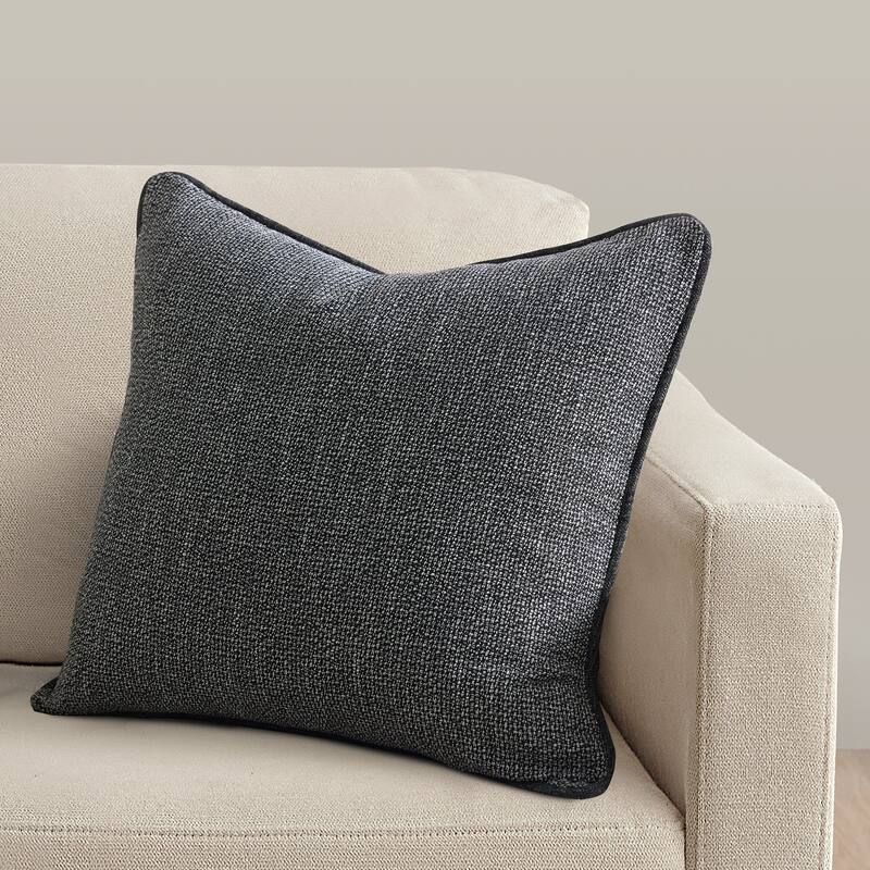 HiEnd Accents Tweed Textured Woven Timeless Classic 27x27 inch Euro Sham