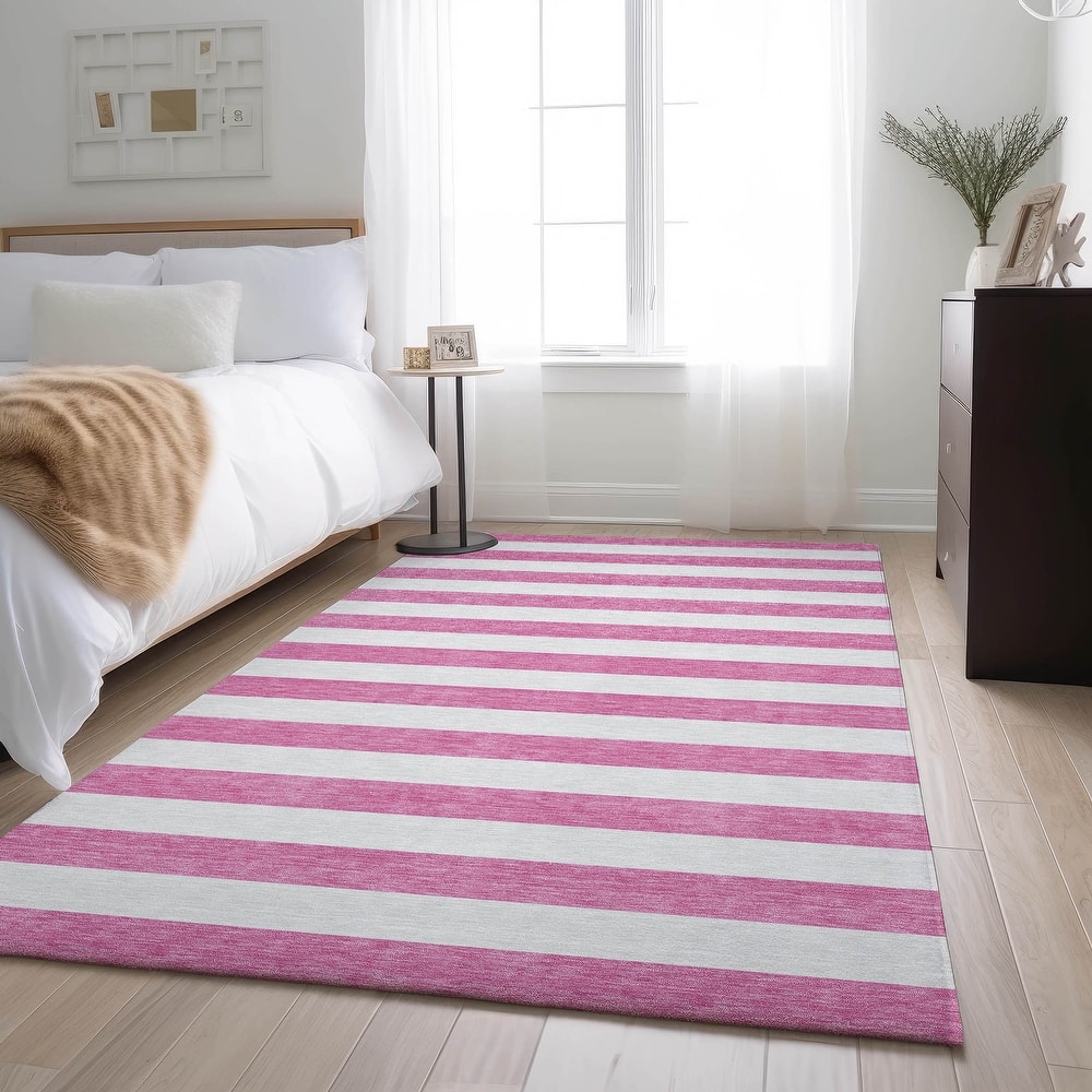 Premium Washable Super Soft Cabana Stripe Mayfield Rug