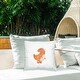 preview thumbnail 2 of 5, Stupell Orange Dinosaur Nursery Kids Printed Outdoor Throw Pillow Design by Lucille Price