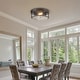 preview thumbnail 4 of 11, 2-Light Farmhouse Flush Mount Ceiling Lights with Seeded Glass