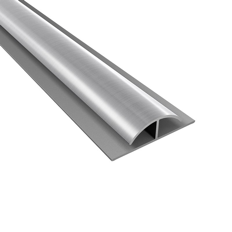 FASÄDE 47 in. Decorative Vinyl Divider Trim Brushed Aluminum (5 Pack) - 5 Pack