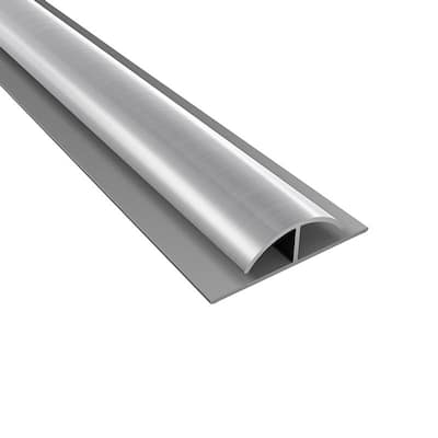 FASÄDE 47 in. Decorative Vinyl Divider Trim Brushed Aluminum (5 Pack) - 5 Pack
