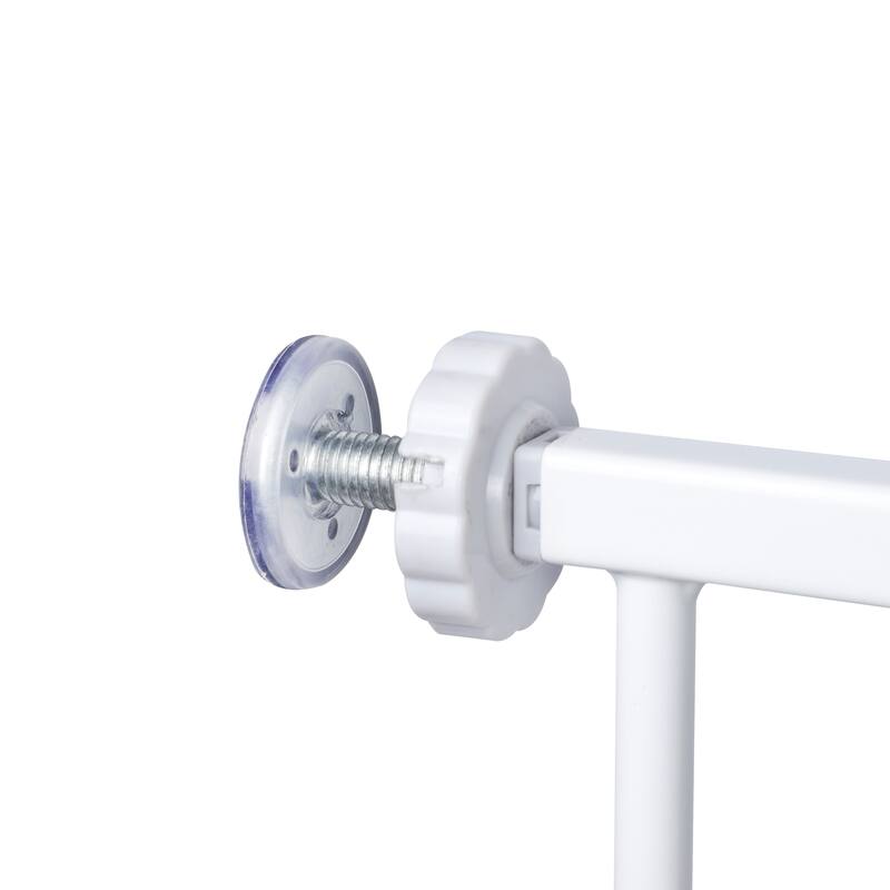 Anmytek Pressure Mounted Metal Safety Gate Auto Close White for Doorways Stairs Baby Pet 29 34 Inch Adjustable