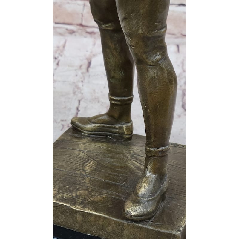 Vintage Style Bronze Harlequin Jester Sculpture Statue Figure By René De Saint-Marceaux