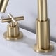 preview thumbnail 8 of 8, Luxury Brushed Gold 360 Swivel Bathroom Faucet Widespread with 2 Cross Handles