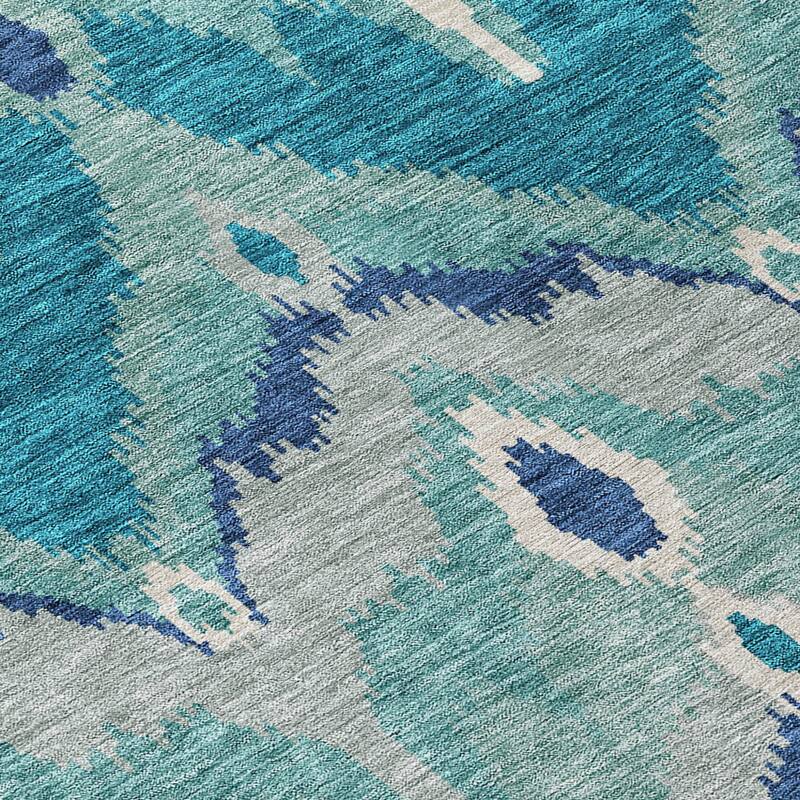 HomeRoots Ikat Transitional Rectangle Outdoor Rug