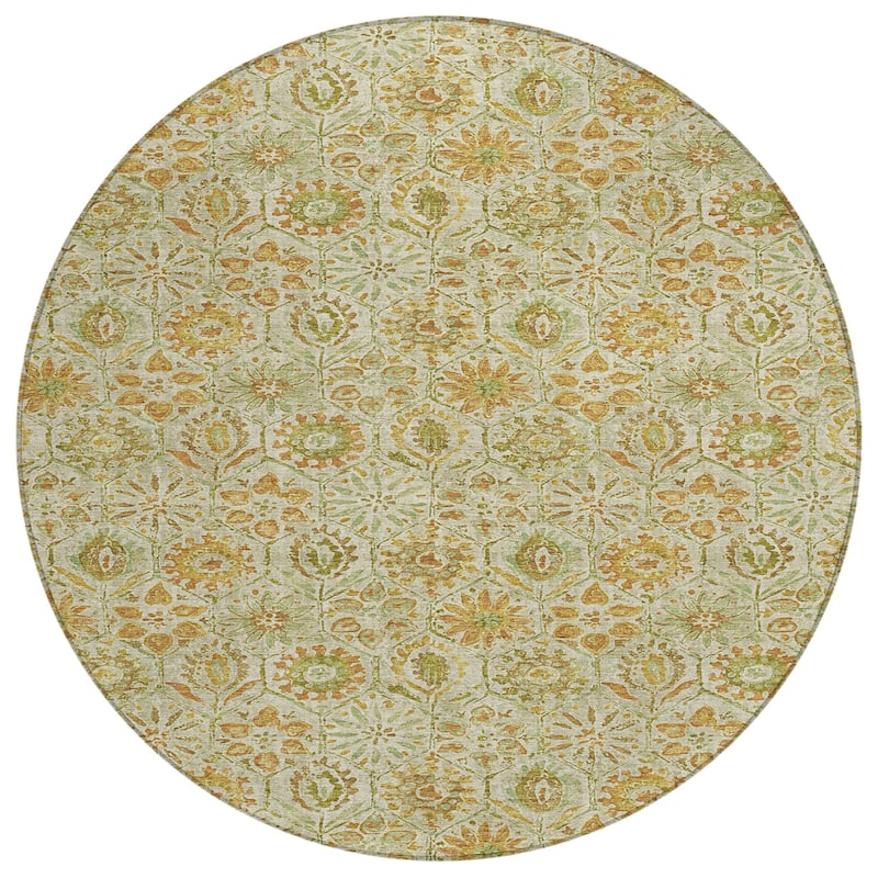 HomeRoots Floral Transitional Rectangle Outdoor Rug