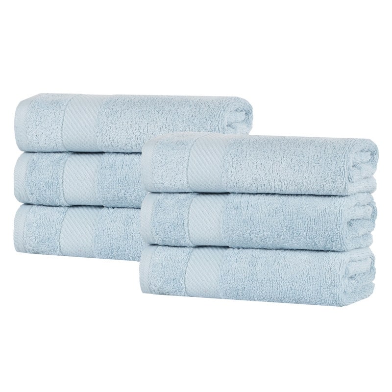 Superior Luxury Solid Highly Absorbent Egyptian Cotton Hand Towel - (Set of 6)
