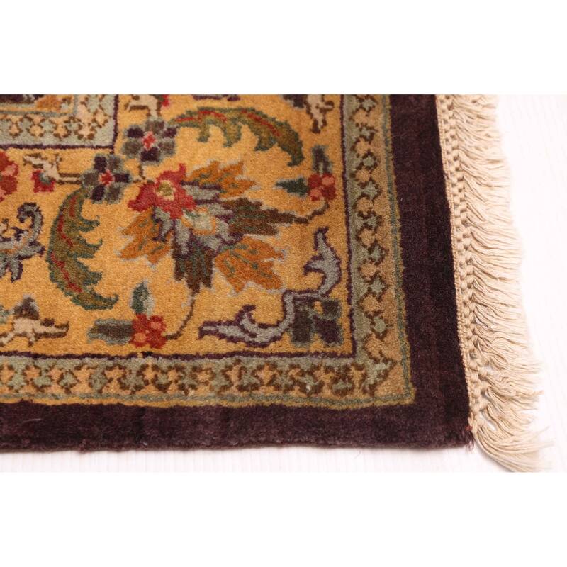 ECARPETGALLERY Hand-knotted Jamshidpour Dark Burgundy Wool Rug - 4'0 x 6'3