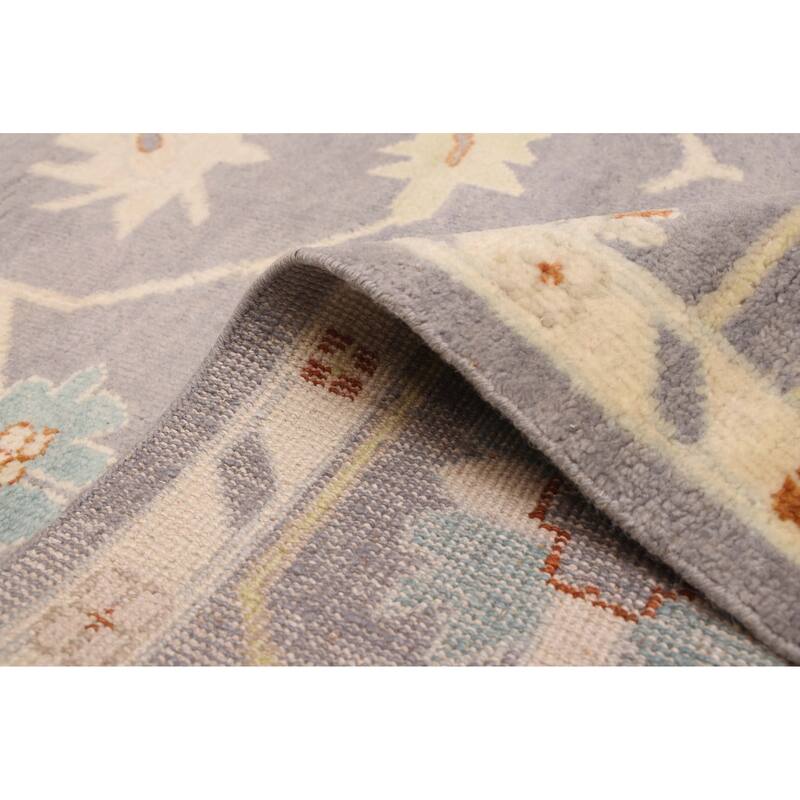 ECARPETGALLERY Hand-knotted Modern Oushak Grey Wool Rug - 7'11 x 9'11