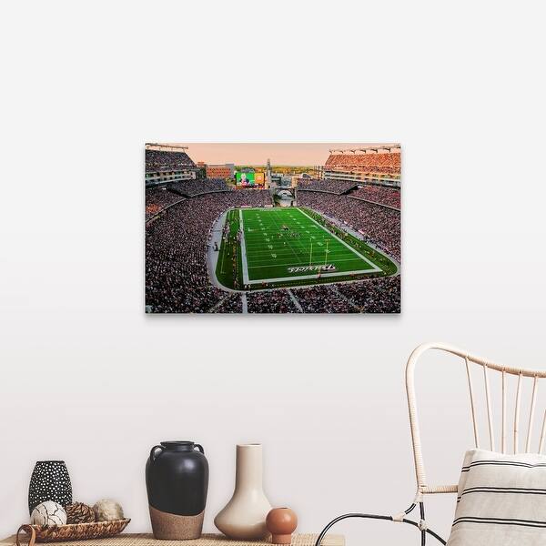 Shop Elevated View Of Gillette Stadium New England Patriots Canvas Wall Art Overstock 21006316