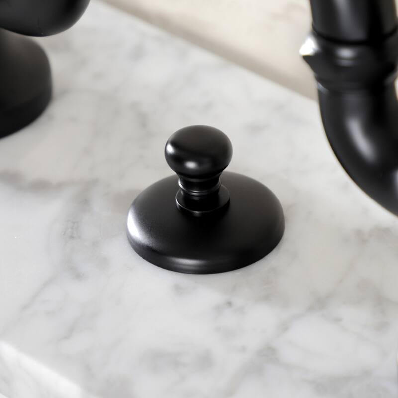 English Country Bridge Bathroom Faucet with Brass Pop-Up