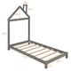 preview thumbnail 3 of 70, Wooden Platform Bed with Wood Slat Support, Modern Solid Wood Kids Bed Frame with House-shaped Headboard, No Box Spring Needed