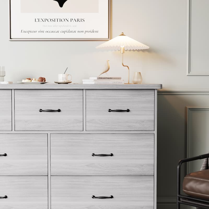 47.16" W Double Dresser, 7 Drawer Dresser
