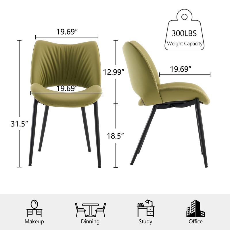 Modern Dining Kitchen Chairs Set of 2 Loads up to 300lbs