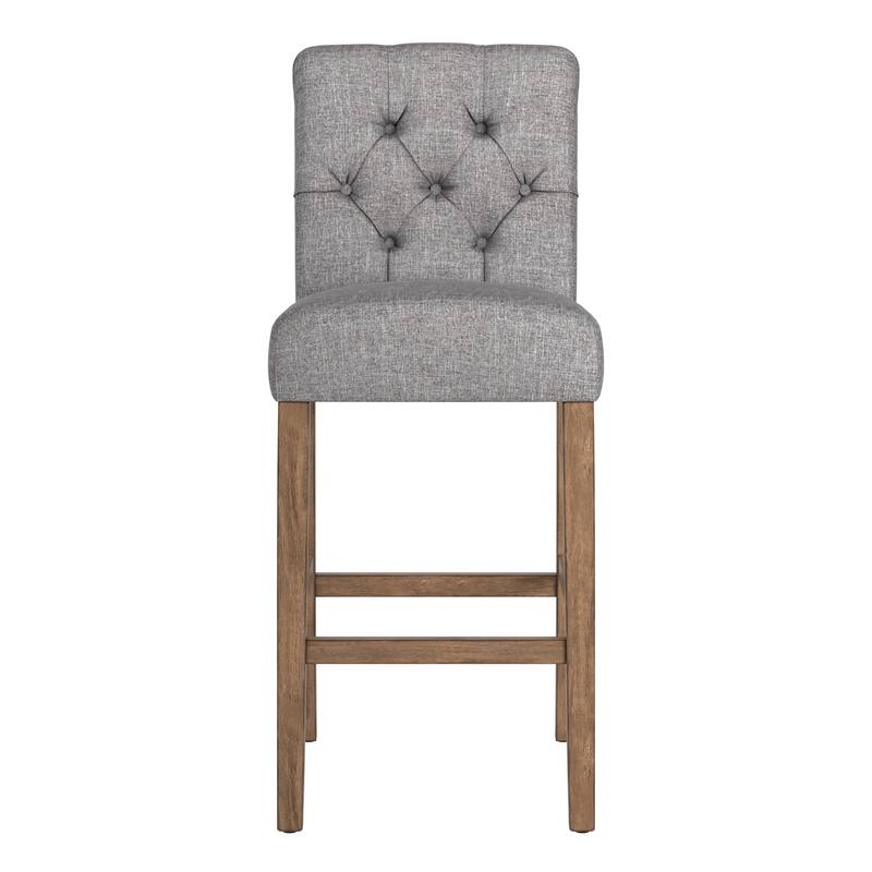 Benchwright Premium Tufted Rolled Back Counter/ Bar Height Stools (Set of 2) by iNSPIRE Q Artisan