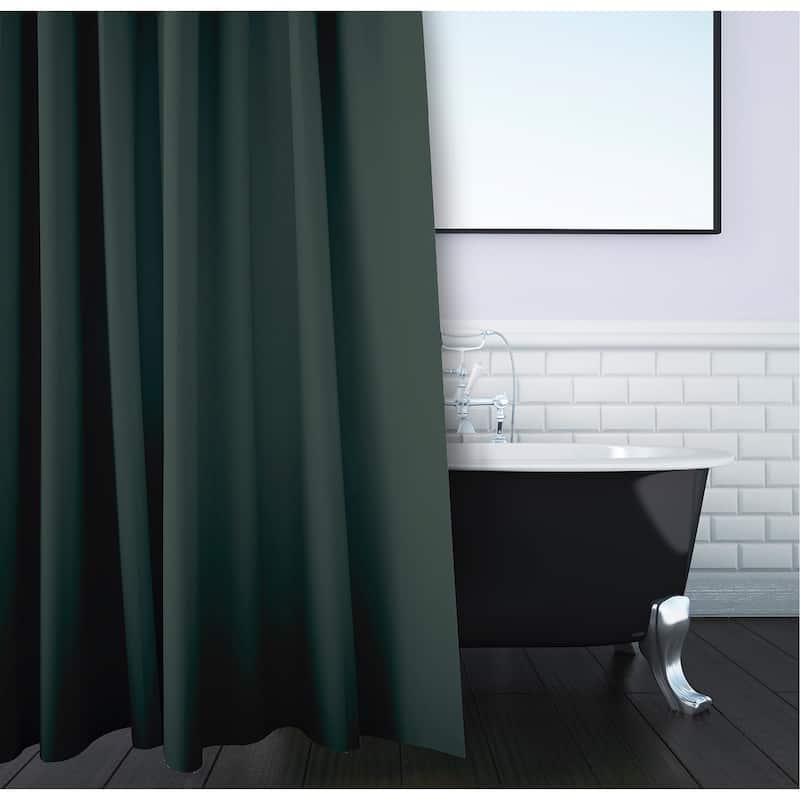 71 x 74-inch Forrest Green Solid Shower Curtain