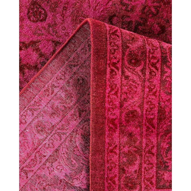 Fine Vibrance, One-of-a-Kind Hand-Knotted Area Rug - Pink, 8' 4" x 10' 7" - 8' 4" x 10' 7"