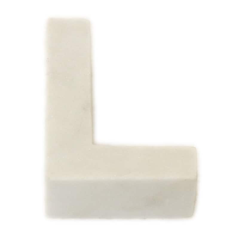 Marble Helvetica Letter White - L
