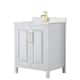 Option White / Giotto Quartz Top / Brushed Gold Hardware