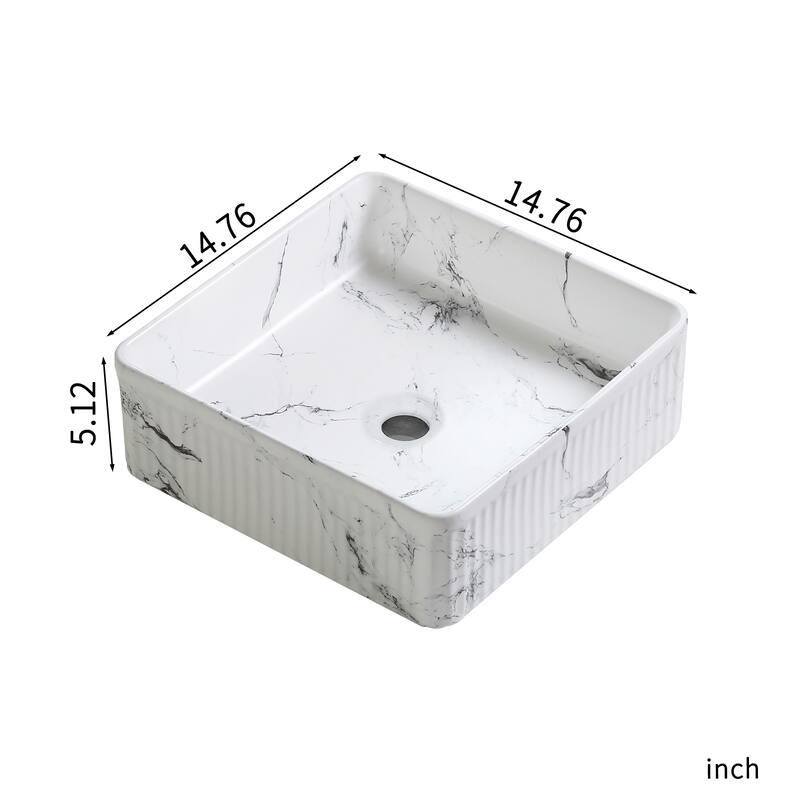 Modern Ceramic Art Basin Sink Set with Textured Surface