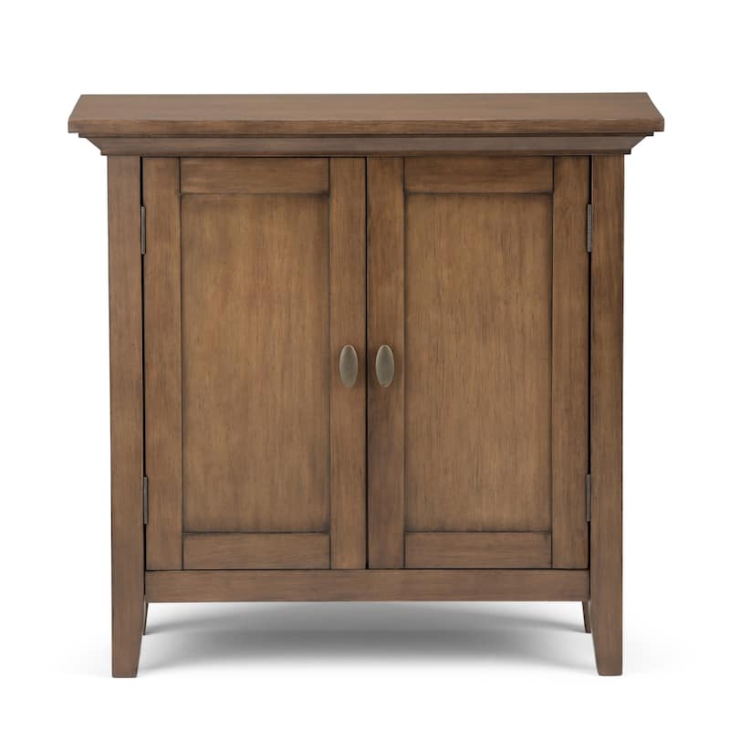 WYNDENHALL Mansfield SOLID WOOD 32 inch Wide Transitional Low Storage Cabinet - 32"w x 14"d x 31"h