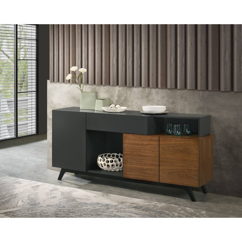 Destin Ceramic & Walnut Finish Server