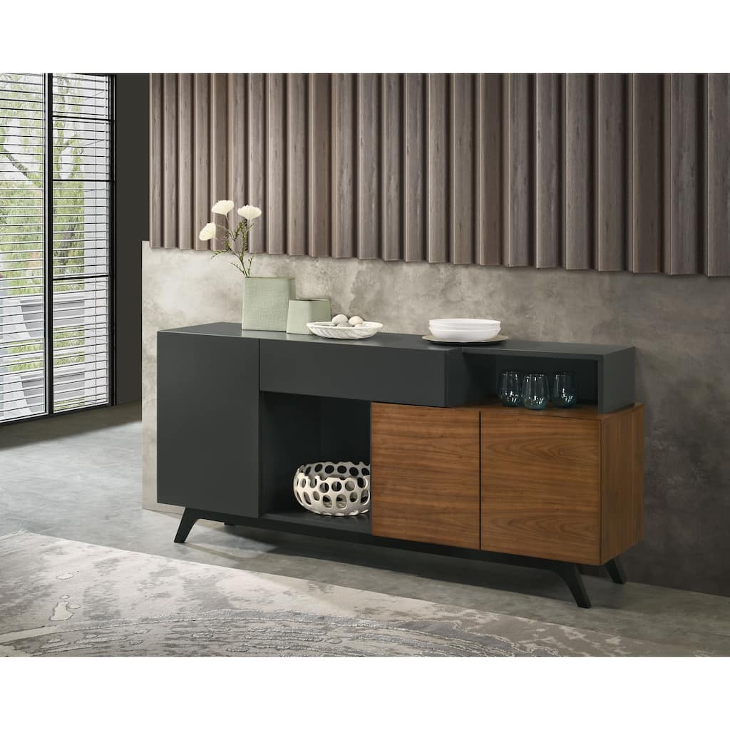 Destin Ceramic & Walnut Finish Server
