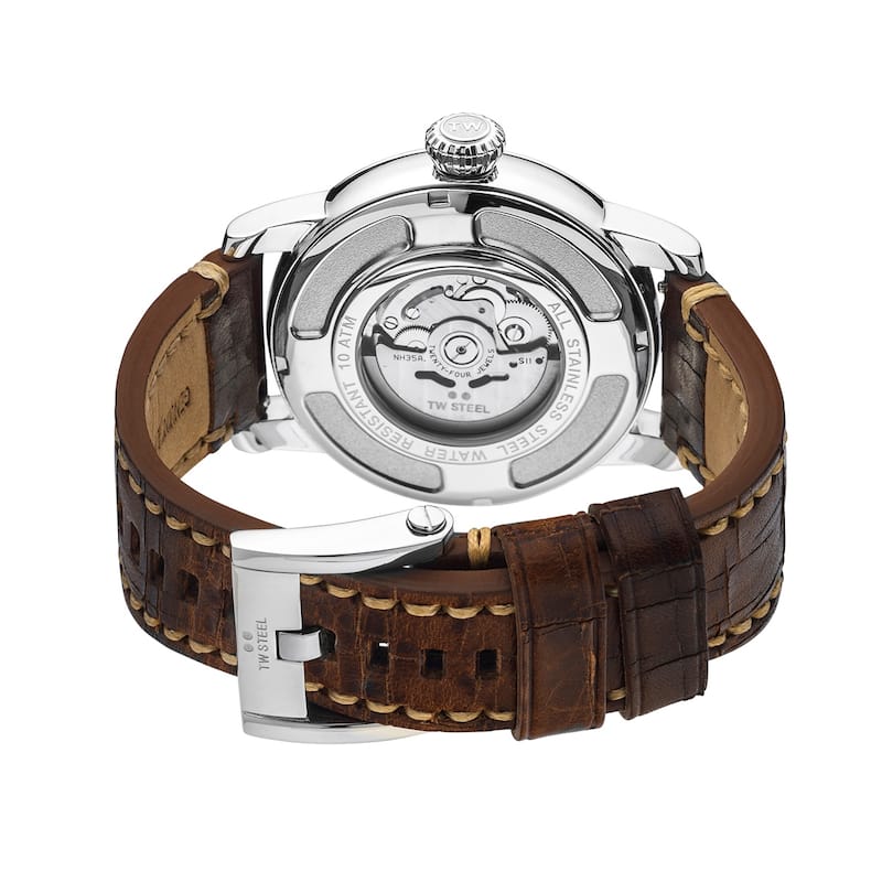TW Steel Men's Maverick 48mm Automatic Watch TWS-MS26 - Cream - N/A